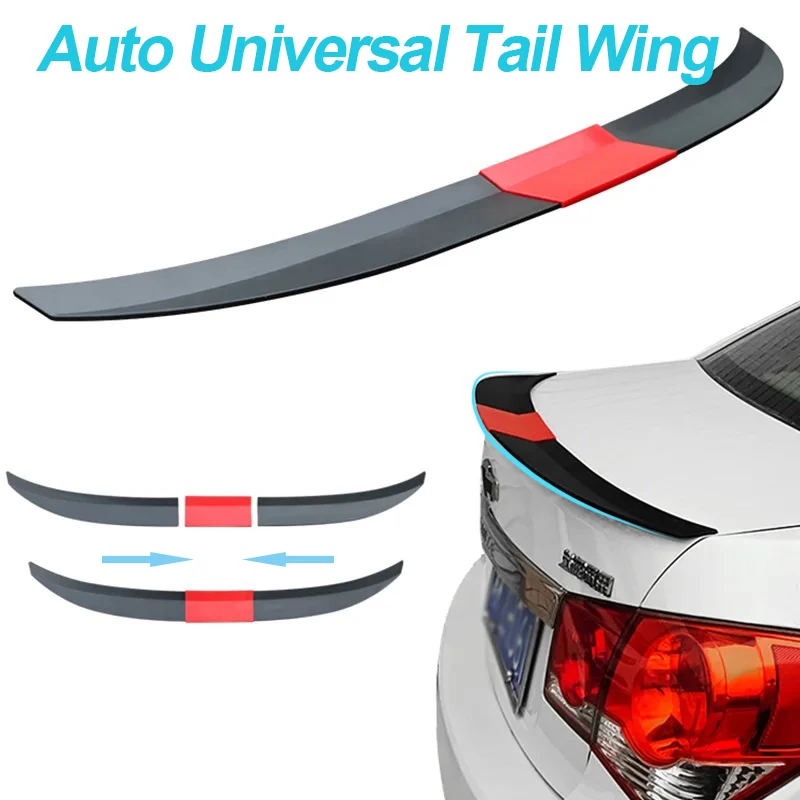 115-125cm Free Adjustable Car Airfoil Universal Auto Rear Wing Spoiler ABS Trunk Tail Suit For VW Golf Polo Audio BMW Benz Part