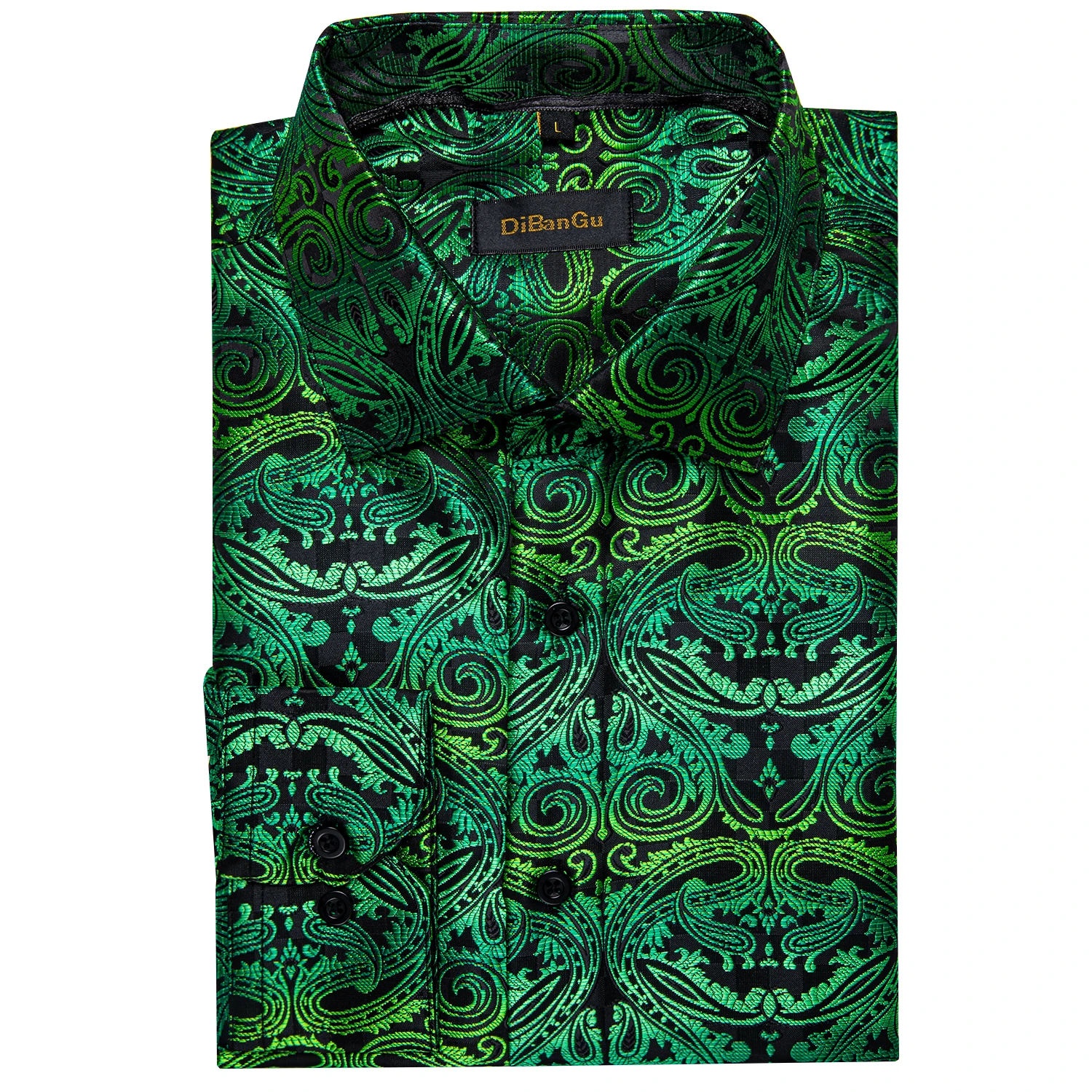 Unique Design Paisley Men Shirts Green Blue camisa masculina Four Season Long Sleeves Blouse for Man Accessories Birthday Gifts