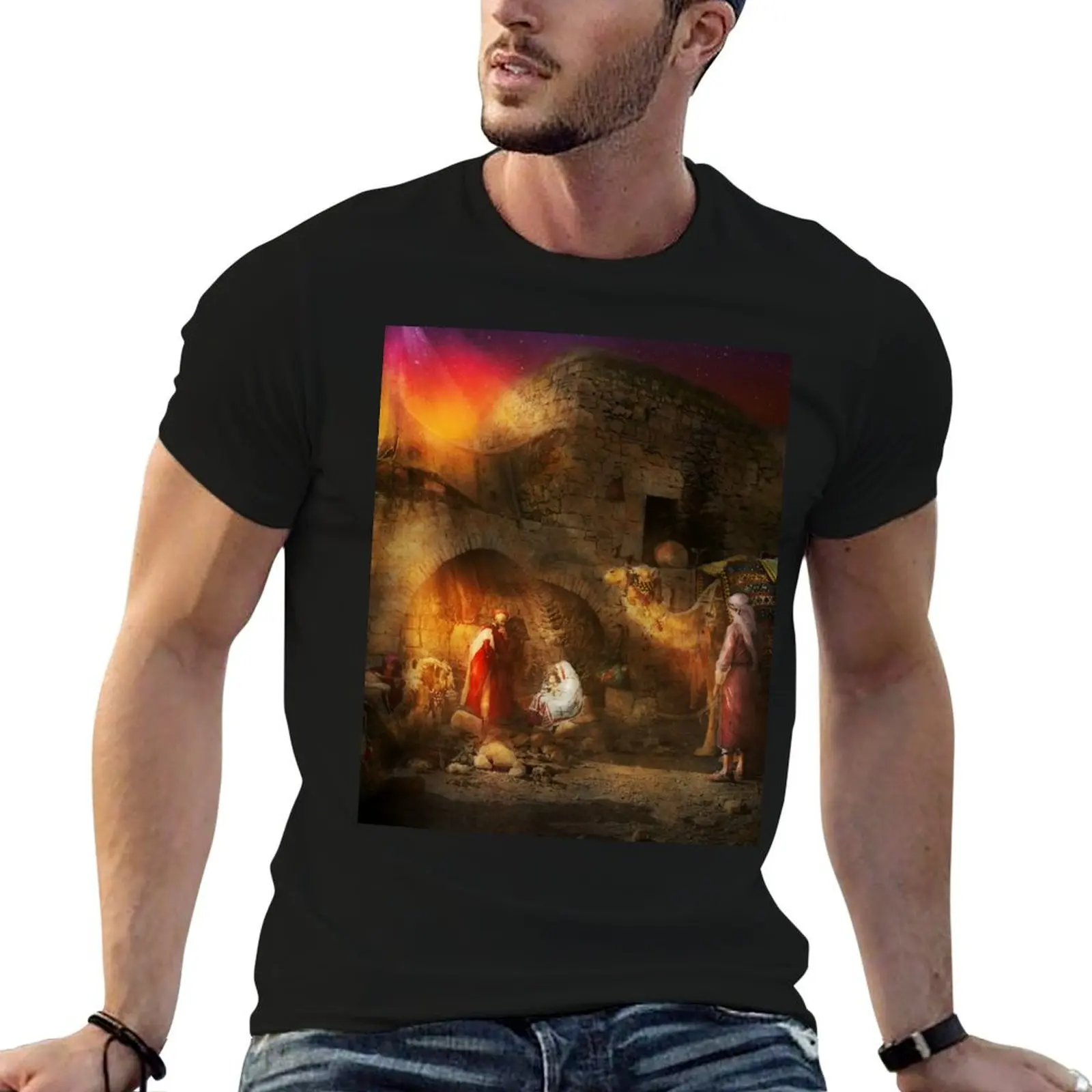 Bible - Jesus - Seeking the Christ child 1920 T-Shirt kawaii clothes graphic t shirts Short sleeve tee mens t shirts top quality