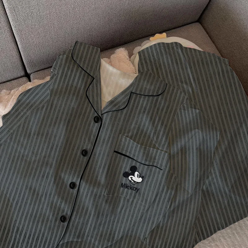 لطيف ميكي الكورية بيجامة المرأة الربيع والخريف نمط الراقية سترة طويلة الأكمام السراويل بيجامة منامة للنساء مجموعات #3