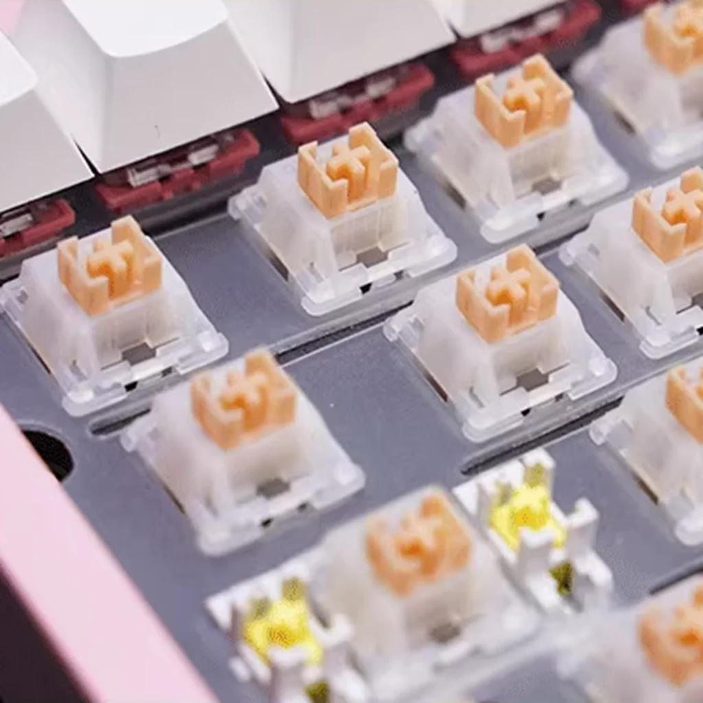 Przełączniki Outemu Yellow Jade 5-pinowe RGB Ciche Przełączniki Taktyczne do Klawiatur Gamingowych, Przełączniki Ciche Outemu, Przełączniki Taktyczne HP — zdjęcie produktu 3