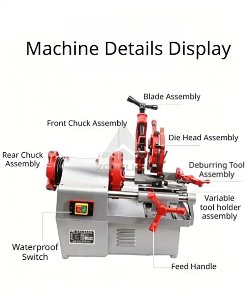 Compact Design Electric Pipe Threading Machine For Small Workshops And Construction Sites Pipe Threading Machine
