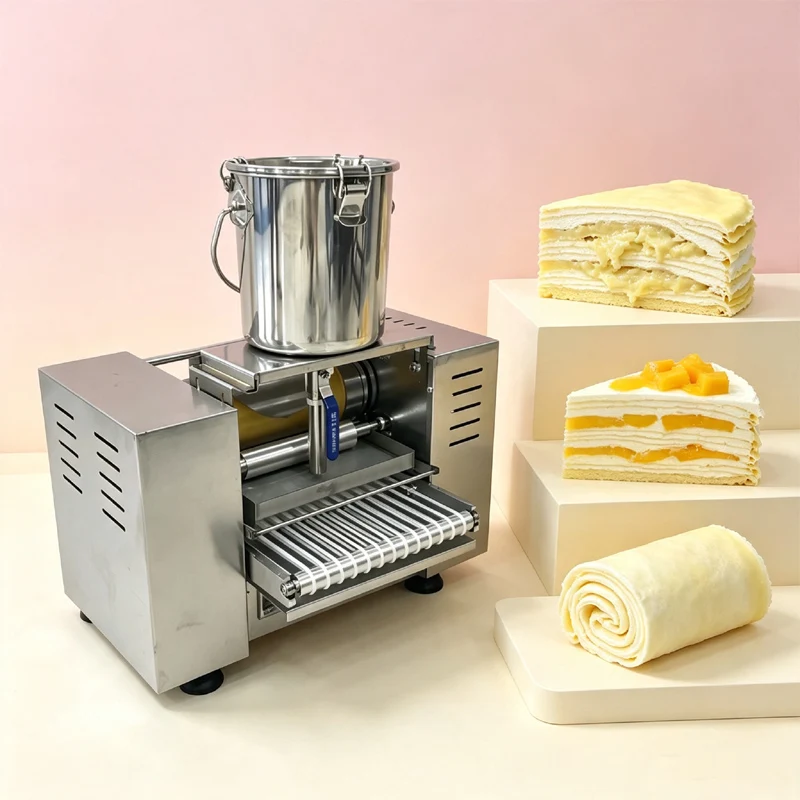 Durian Crepe Making Machine Automatic Commercial Mini Crepe Wrapper Spring Roll Skin Maker