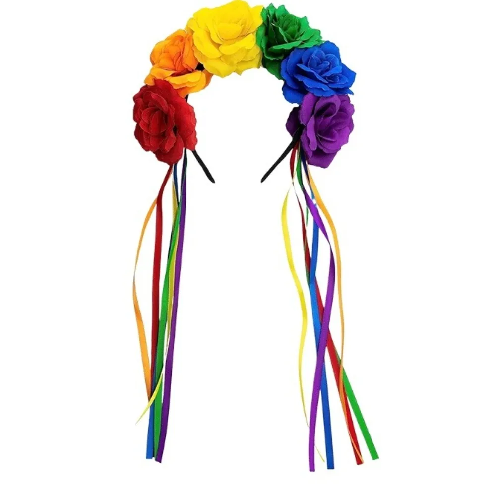 Pride Party Dress Up Rainbow Rose Ribbon Headbands Love Earrings Colorful Skirts Gloves Leg Hoods and Other Accessories