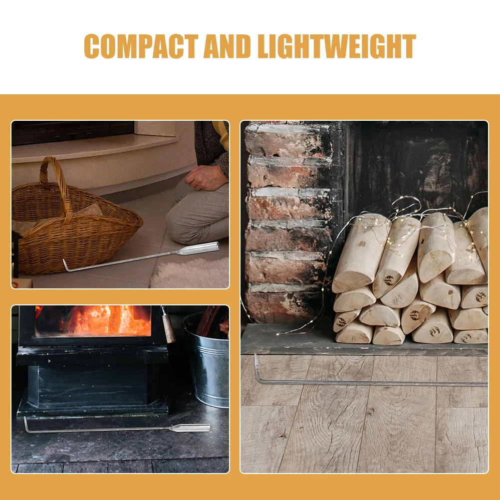4 قطعة الموقد وحفرة النار أداة مجموعة الثقيلة خطاف الفحم الطويل لموقد الخشب المعسكر شواء الاستخدام الداخلي في الهواء الطلق