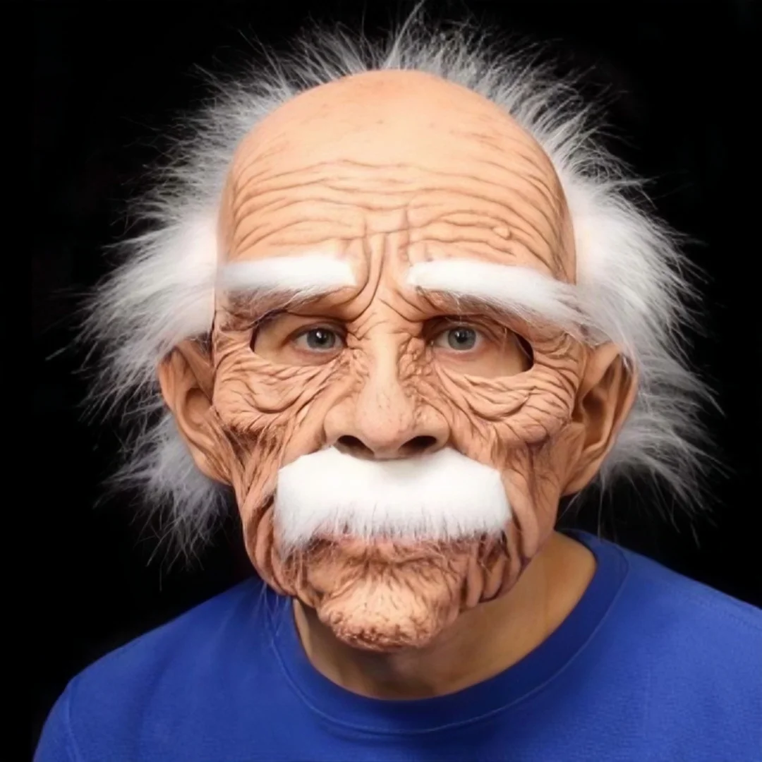 

Máscara de festa косплей velho para homens e mulheres, Хэллоуин engraçado, hilarante, avô idoso, adereços de fantasia