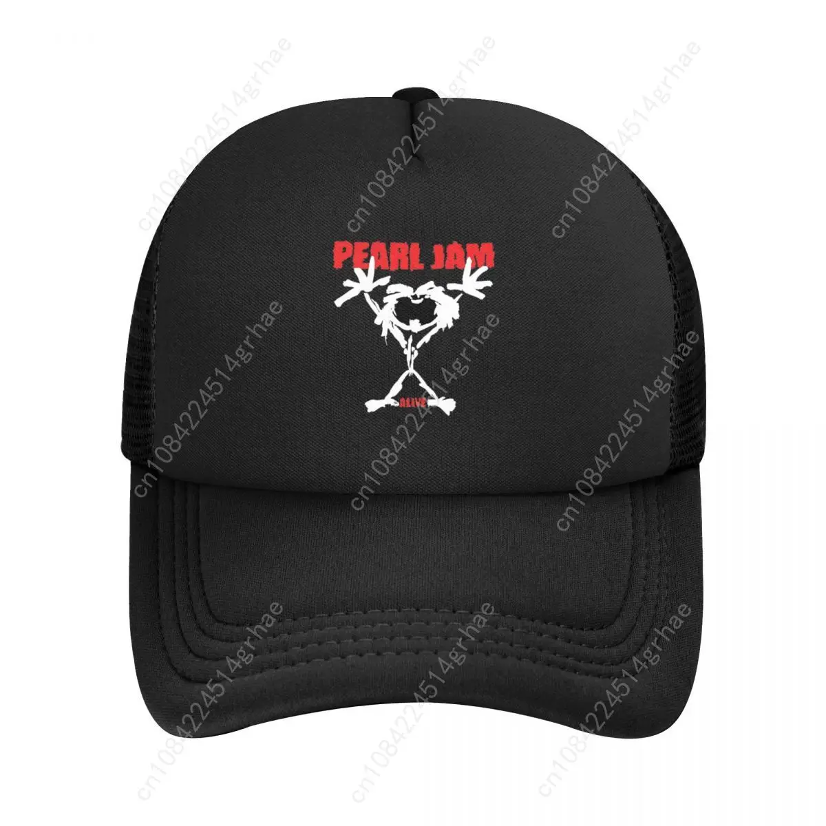 قبعة بيسبول شبكية من Cool Alive Pearls Jam للجنسين في الهواء الطلق قبعة سائق الشاحنة فرقة موسيقية قبعة معدنية ثقيلة للأب قابلة للتعديل من البوليستر للأب #2