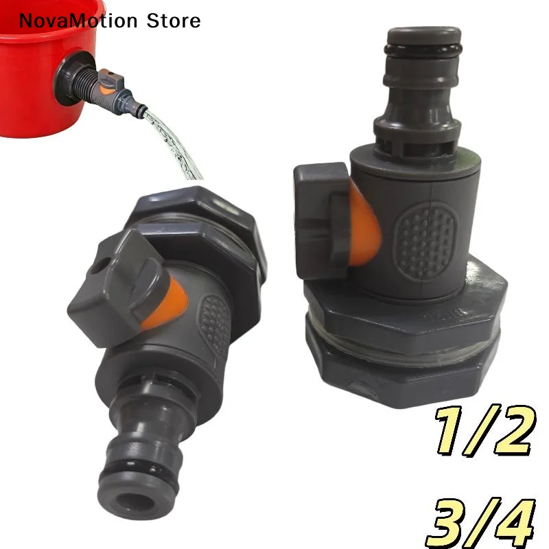 1Pcs Durable Water Tank Adapter With Valve PVC/IBC Water Bucket Adapter Quick Installation Rainwater Collection Connector Kit