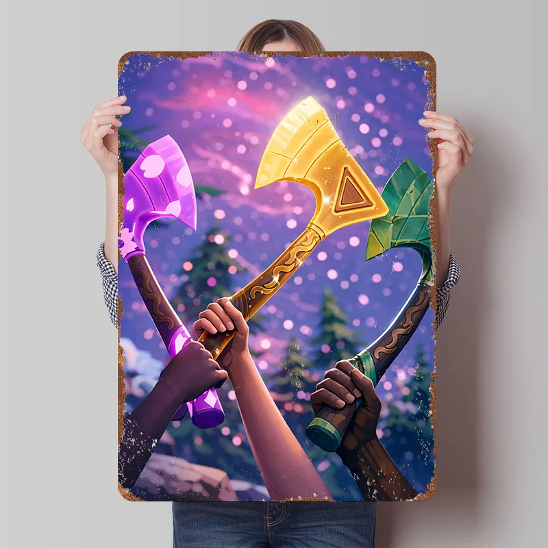Letrero Metálico Vintage Personalizado con Diseño 'Unity in Palia', Placa Decorativa Retro para Pared, Decoración para Sala de Juegos, Hogar Acogedor