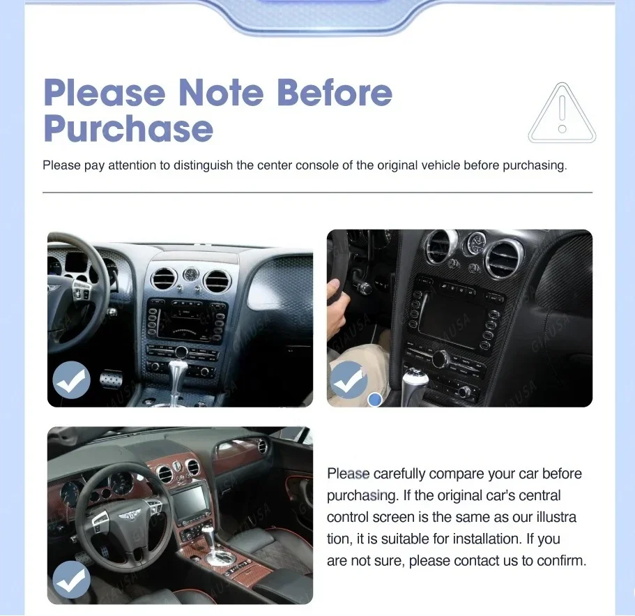 CarPlay Android 13 Car Radio For Bentley Continental GT Flying Spur 2005-2012 8+256GB Multimedia Video DVD Player Navigation GPS