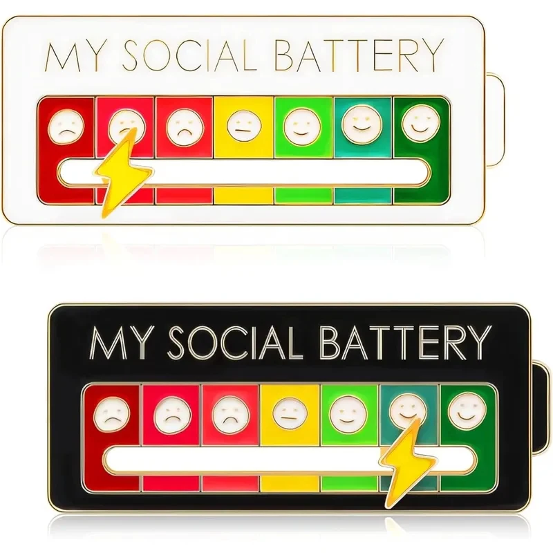 Broche Unissex Roda do Humor de Sete Dias, Emblema Emoji de Energia Social, Pins Acessórios para Mochila, Broche Personalizado com Emoji de Rosto Sorridente que Muda de Humor