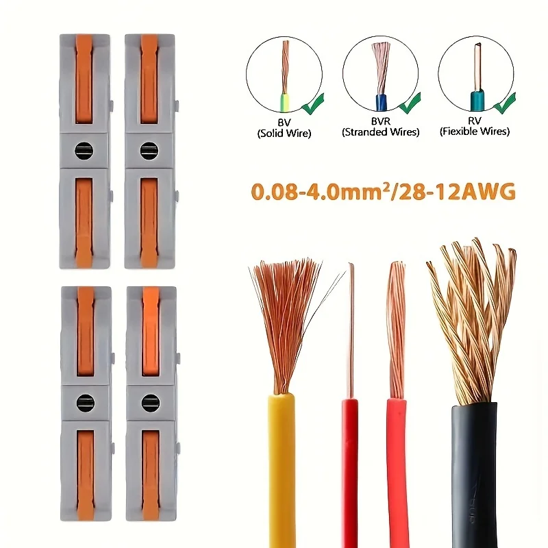 5/9Pcs Splicing Multiplex Butt Wire Connector Compact Electrical Cable Terminal Block Home Wiring Connectors for Circuit Inline