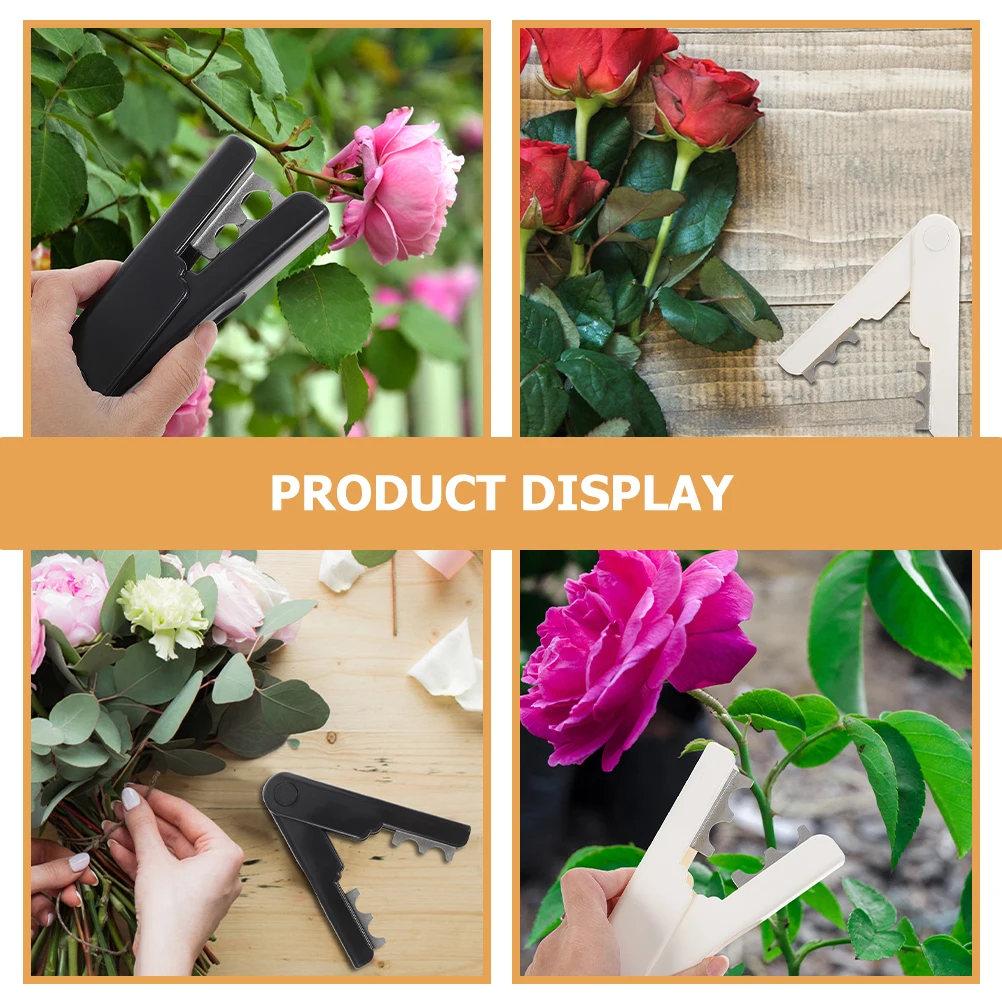 

2Pcs Rose Thorn Pliers Stem Remover Leaf Stripper Tool DIY Bouquet Flower Shop Trimming Plastic Iron Durable