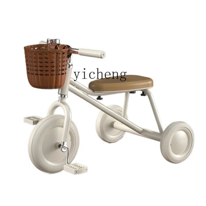 

Tqh Children's Tricycle 1-6 Years Old Baby Retro Bicycle Boys and Girls Children Riding Pedal Car Anti-Rollover