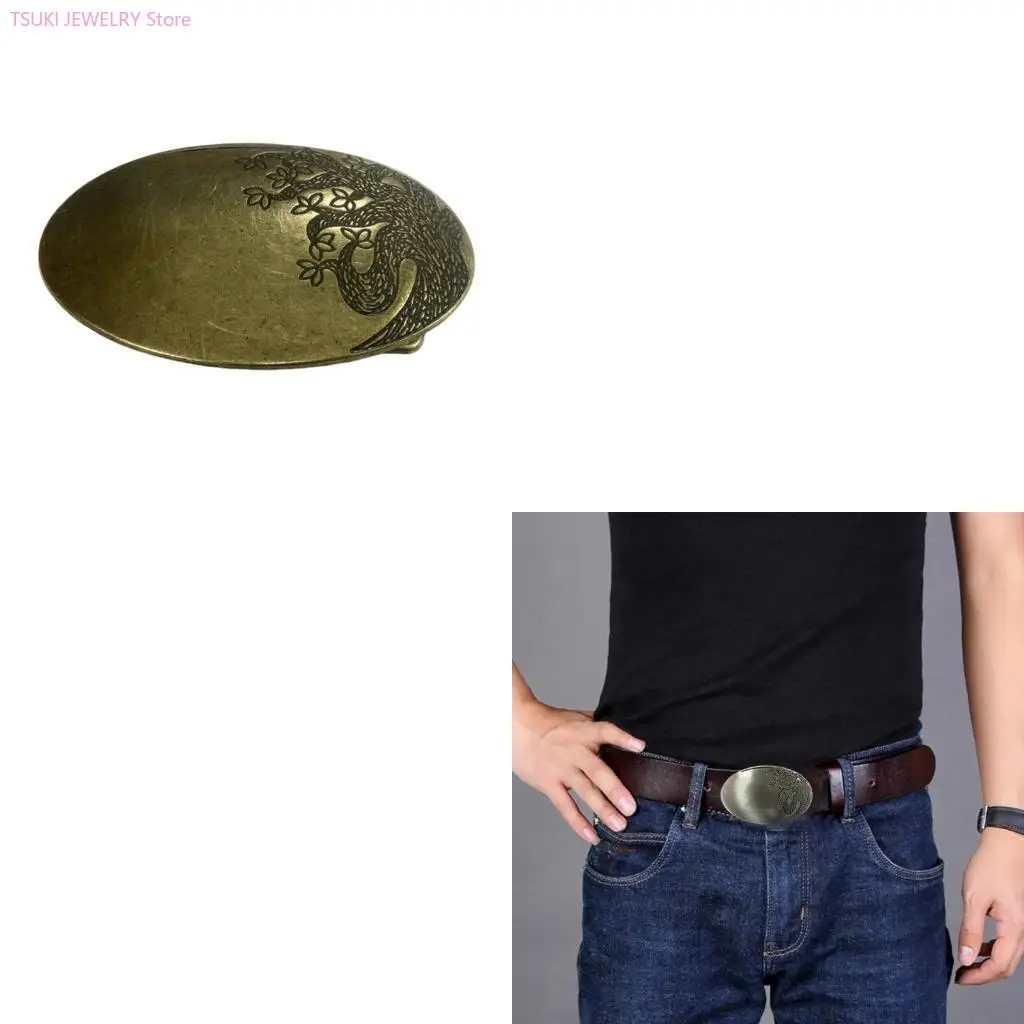 62ke-彫刻ツリーパターンベルトバックルヴィンテージウエスタンメンズベルトバックル錆びないベルトアクセサリーベルトファスナークラスプベルト用