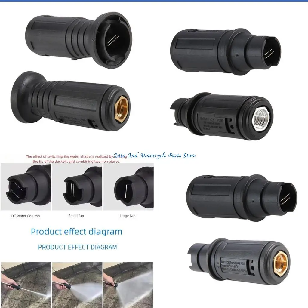 P9FD 3000PSI Heavy Duty Pressure Washer Nozzle With 1.2mm 1.6mm 2.0mm Orifice Size For Car Motorcycle And Surfaces Cleaning