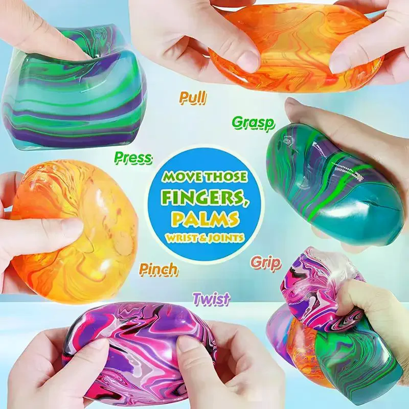 5.5cm Squeeze Toy Stress Toys Flow Pattern Ice Cube Pinch Decompression Toy Cube Pinch Cube-shaped Squeeze Stress Relief Toy