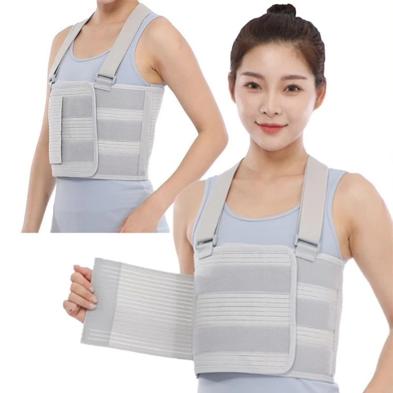 Lumbar Rib Fixation Strap Thoracic Rib Fracture Elastic Bandage Adjustable Comfortable Breathable Healing Rib Strap