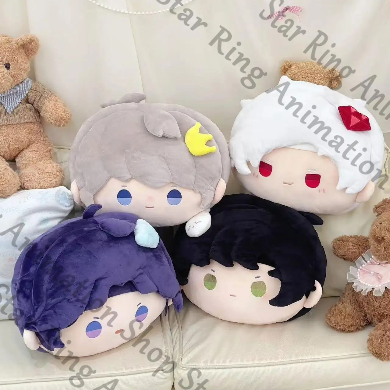 

Anime Sylus Xavier Zayne Rafayel Love and Deepspace Puppet Cushion Throw Pillow Plaything Maumet Cospaly Cartoon Gift