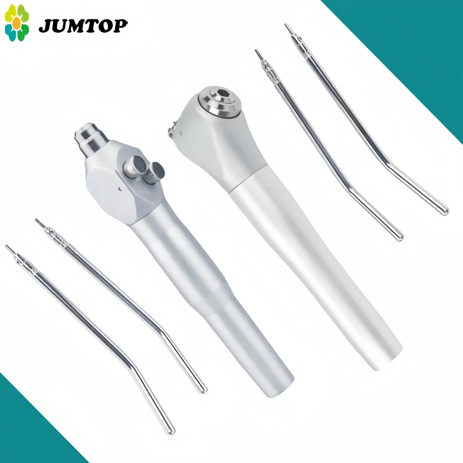 

JUMTOP Dental 3-Way Syringe Air/Water Spray Handpiece with 2 Nozzles And Tubes Triple Syringe Kit for Medical Equipment
