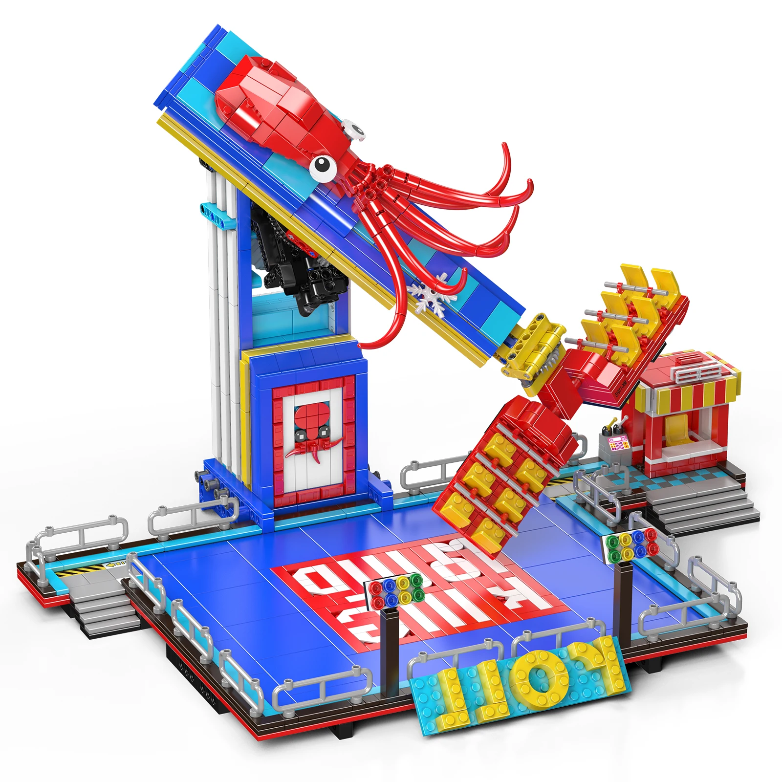 

Mould King 11015 Amusement Park Toys The Motorized Spinning Ride Building Block Assembly Roller Coaster Brick Children's gift
