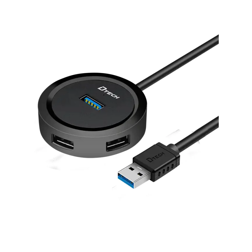 Low MOQ 1.2M Fast Charging USB HUB Adapter Converter 4 in 1 HUB Supports Win and Linux (Round Shape)