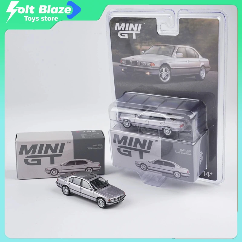 

MINI GT 1/64 BMW 750iL Silver #792 Diecast Car Model Simulation Alloy Collection Cars Model Room Ornament Models for Boy Gift