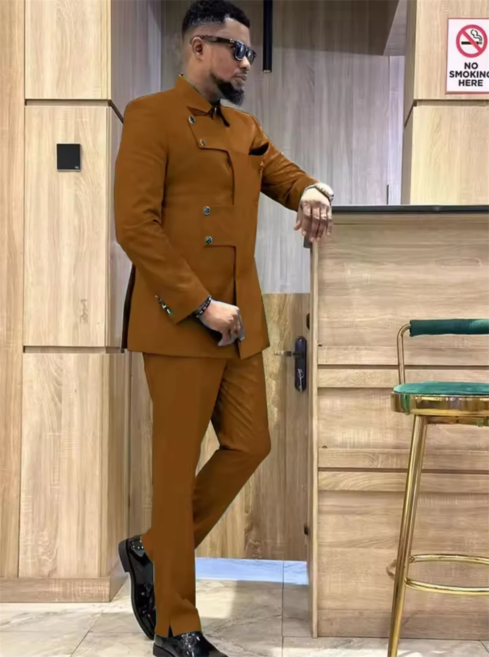 

Tailor Made Men's Suits Italian Style Solid Man Groom Design Single Breasted Serge Notched Lapel Casual Best (Jacket+Pants)