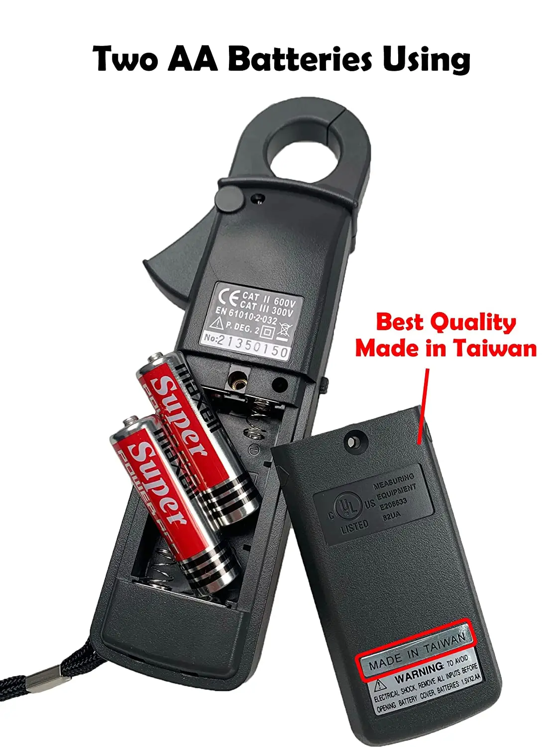 TECPEL DCM-040 High Resolution Digital AC Clamp Meter 4mA-60A Range 0-800V AC Taiwan Origin