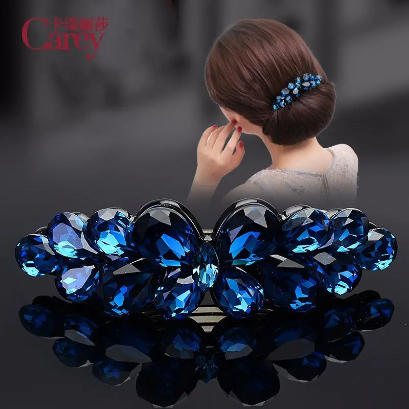 Clip hairpin headdress hairpin top luxury elegant flower han edition horsetail hair spring clip clip high-end jewelry