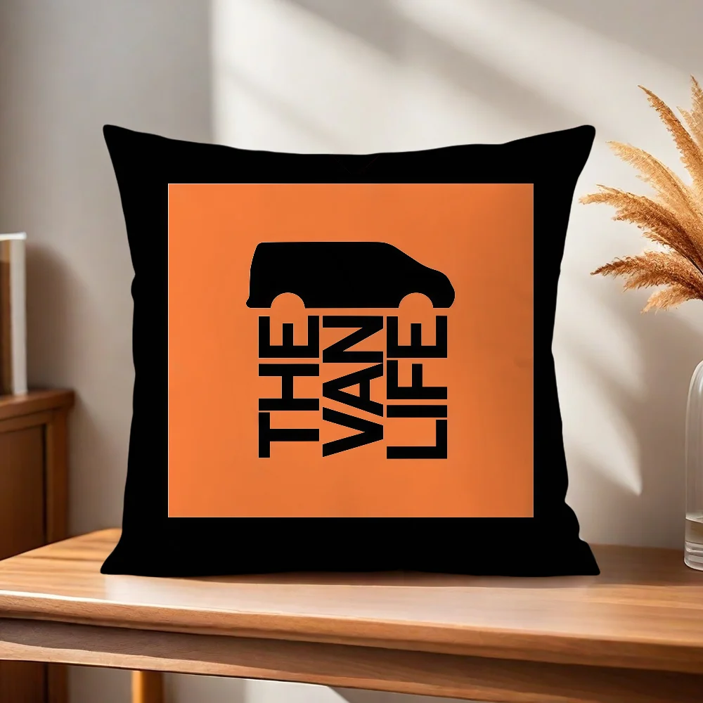Der Van Life Kissenbezug Kissenhülle für Zuhause, Sofa, Wohnzimmer, Büro, Café, Auto. – Detail 5