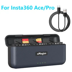 For Insta360 Ace Pro/Ace+Fast Charging Case Battery Charge Storage Station 2200mAh Battery For Insta360 Ace Pro Accessories