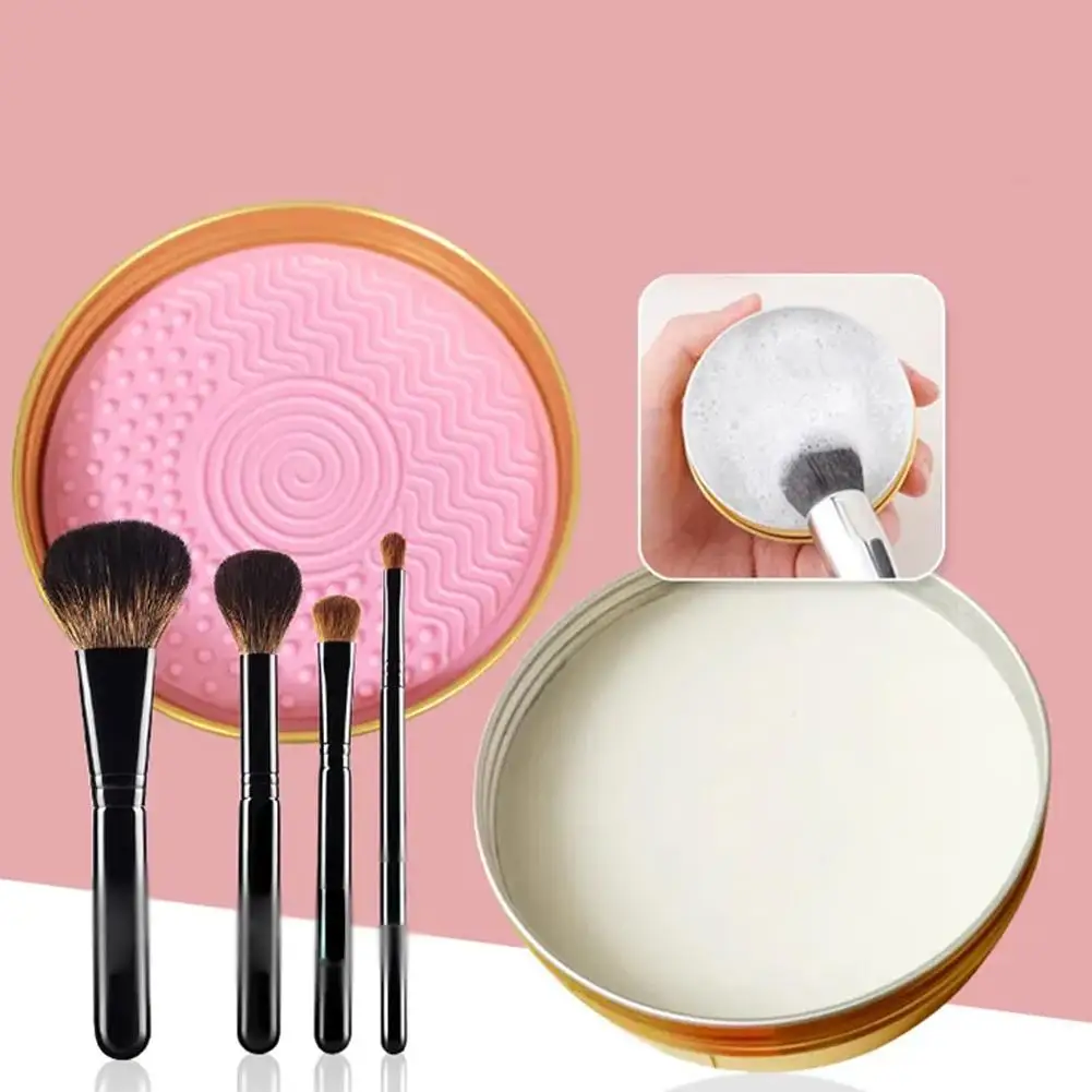 50g Silicone Makeup Brush Cleaner Soap Pad Make Up Tool Washing Eyebrow Makeup Cosmetic Brushes Brush Cleaner Cleaning Z5K3