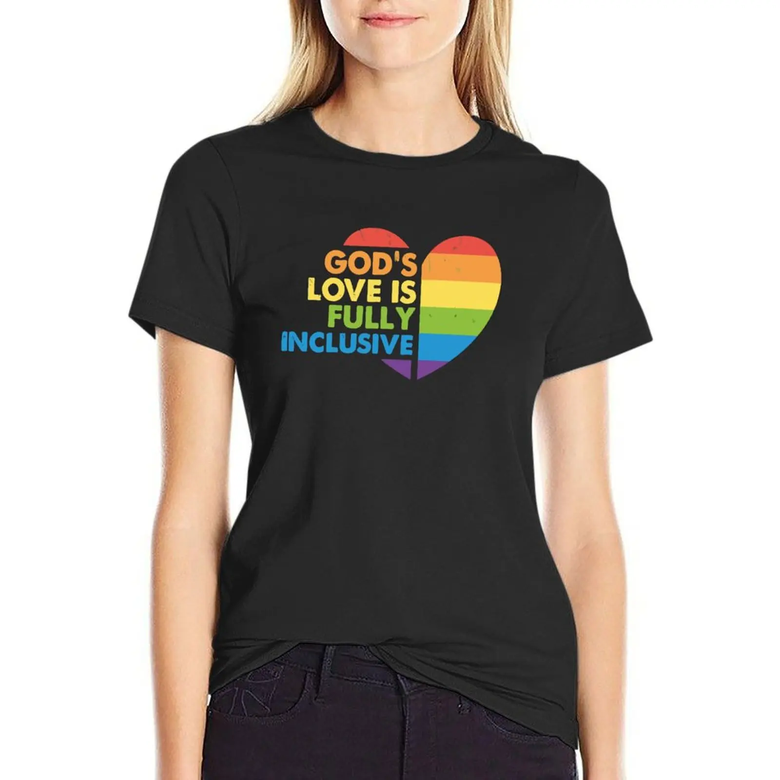 God Gay Christian LGBT T-Shirt lady clothes tees plain t shirts for Women