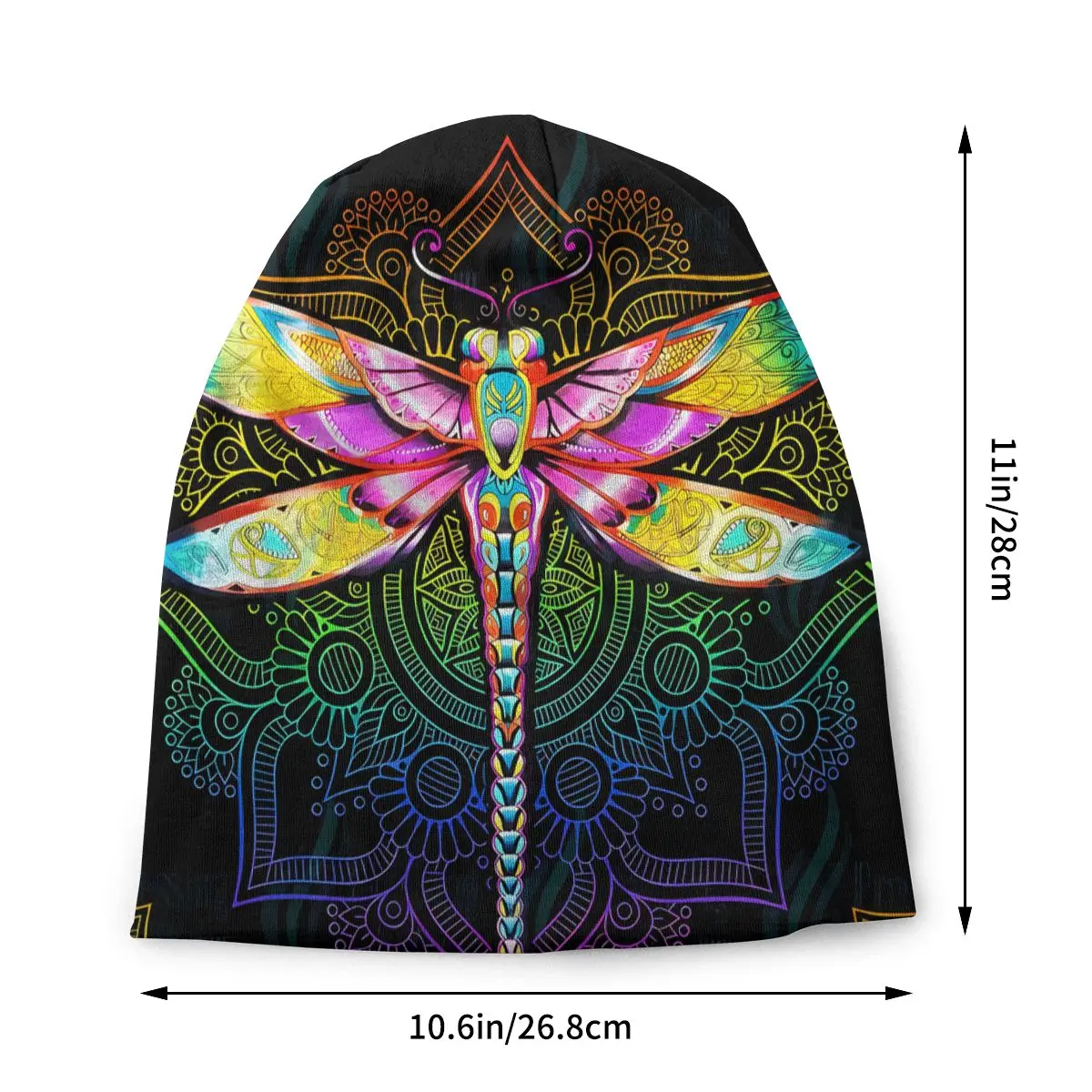 Mandala Dragonfly Bonnet Homme Outdoor Thin Skullies Beanies Dragonfly Tattoo Caps For Men Women Style Hats