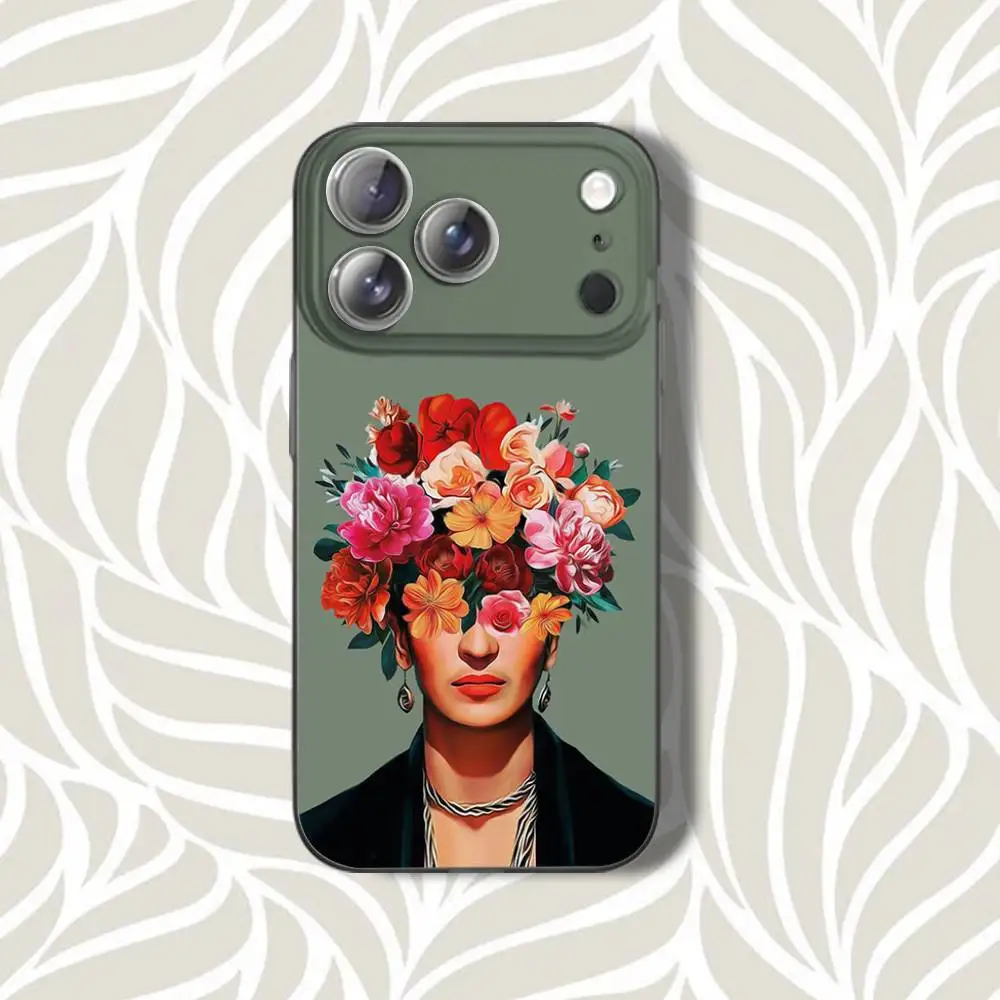 Art F-FridaS K-Kahlo-E Phone Case For iPhone 15,12,11,14,13,17,16,Plus,Air,Pro,Max,E,Mini for Magsafe Magnetic Frosted Grey