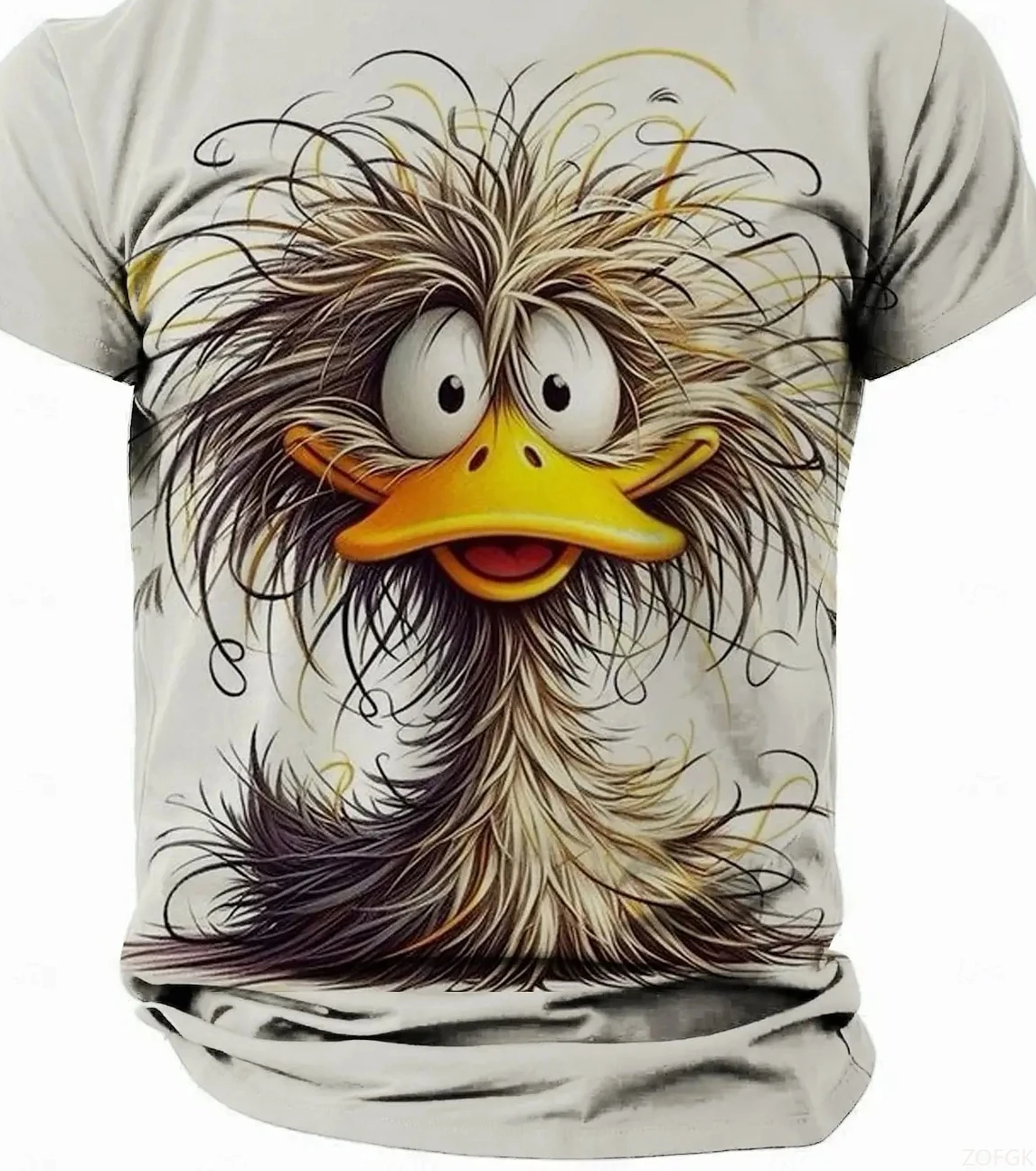 الحيوان بطة نمط الرجال 3D مطبوعة تي شيرت الصيف الشارع عارضة الرياضة جولة الرقبة قصيرة الأكمام الرجال أعلى