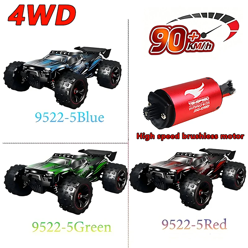 1:14 85KM/H or 50KM/H 4WD RC Car with LED Remote Control Cars High Speed Drift Monster 4x4 Truck for Kids Vs Wltoys 144001 Toys