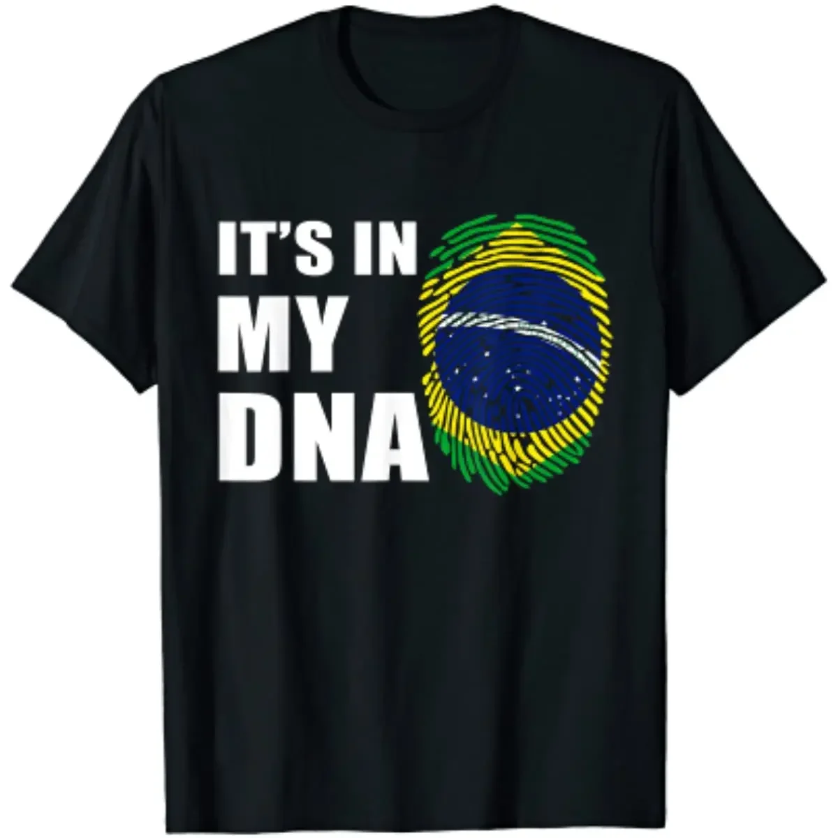 

"It's In My DNA" Brazil Flag Men T-Shirt Short Sleeve Casual Cotton Boys T-Shirts