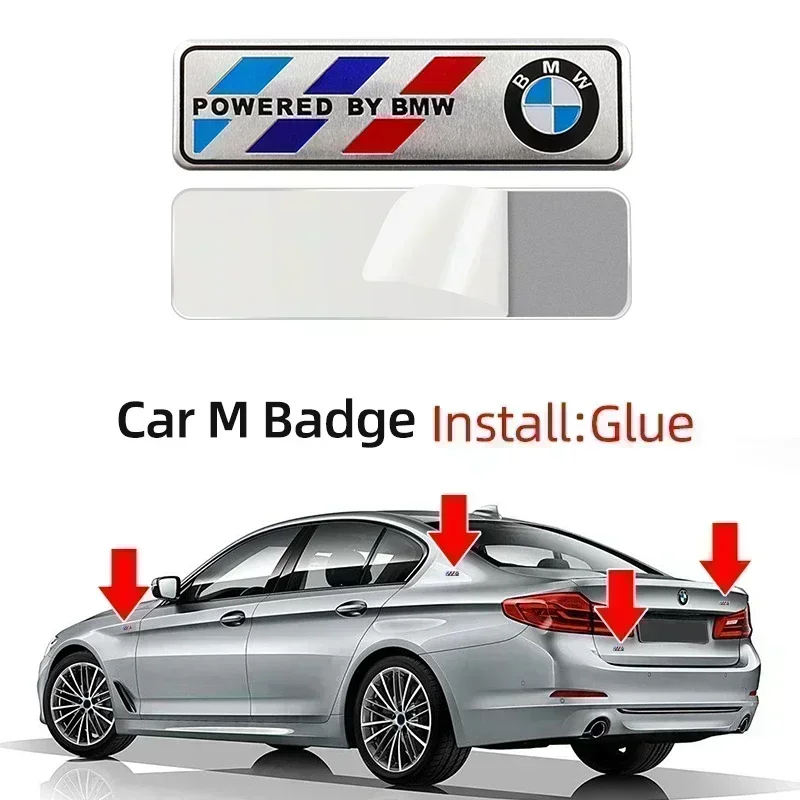 

1Pcs Metal Emblem Car Side Fender Stickers Badge for BMW M M3 M5 X3 X5 X1 E36 E39 E46 E60 E90 E92 F10 F30 F01 Accessories