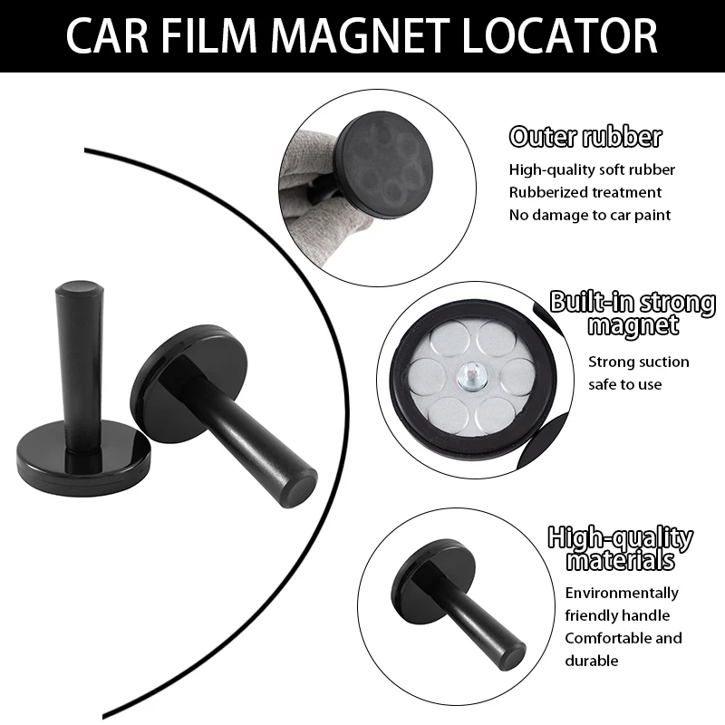Car Film Magnet Locator Car Vinyl Wrap Gripper Magnet Holder Tints Tool Car Film Fix Black Magnetic Locator Modification Tools