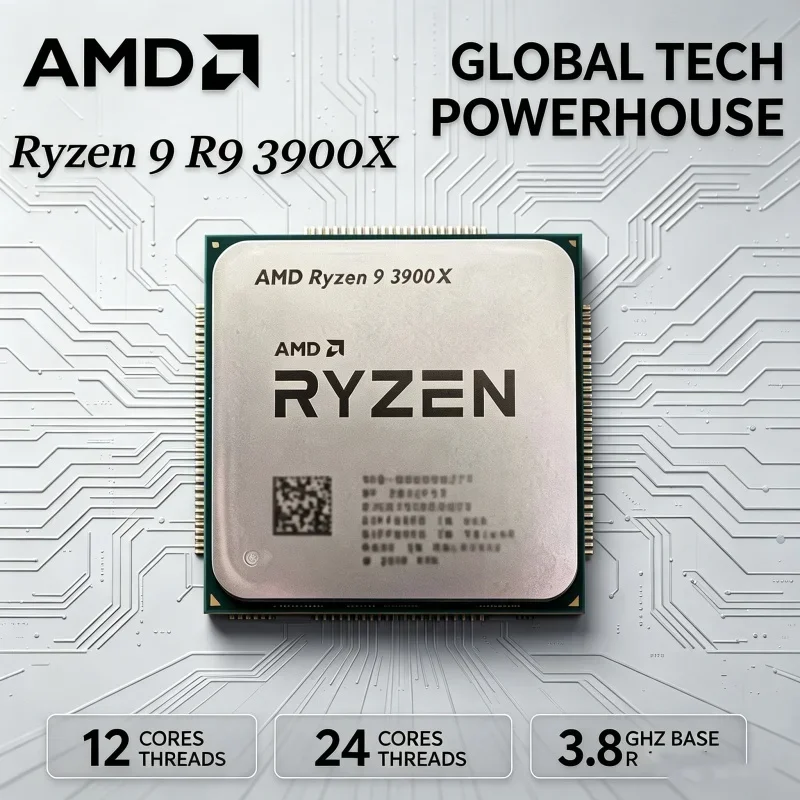 AMD R9 3900X Ryzen 9 3900X Flagship Budget Gaming CPU 12 Core 24 Thread DDR4 AM4 Desktop Processor No Box