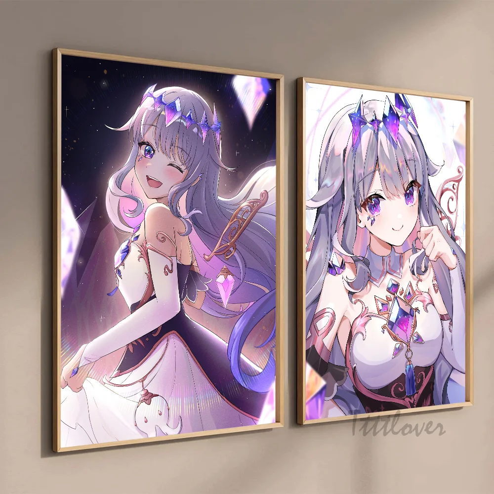 Koseki Bijou Anime Girl Hololive Poster Stickers Art Wall Murals Decor Game Room Decor Gifts HD Painting