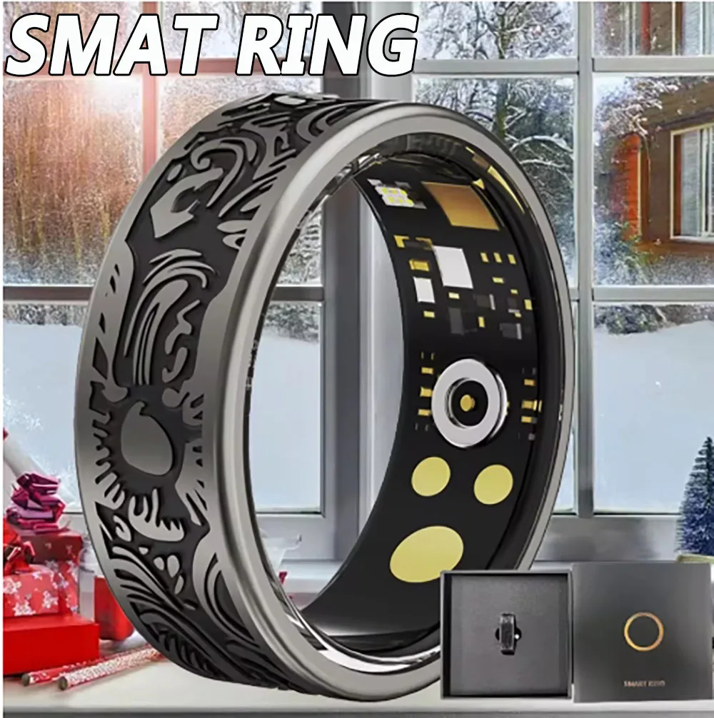 

New Retro Smart Ring 2025 Men Women 5ATM Waterproof Health Monitor Heart Rate Sleep Monitor Sport Modes Remote Camera Smartring