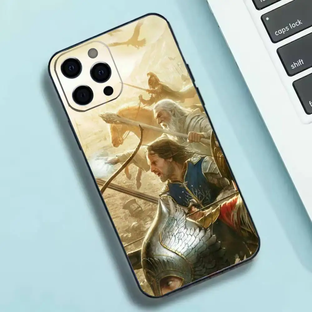 Custodia per telefono Movie The L-Lord R-Rings per iPhone 17,16,15,14,13,12,11 X XR Plus, cover nera in morbido silicone