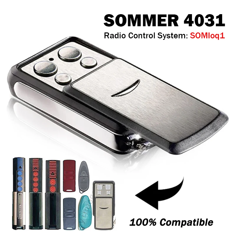 

Newest SOMMER Slider 4031 TX08-868-4 868.8MHz Electric Gate Remote Control For SOMMER 4035 4011 4025 4021 Garage Door Opener