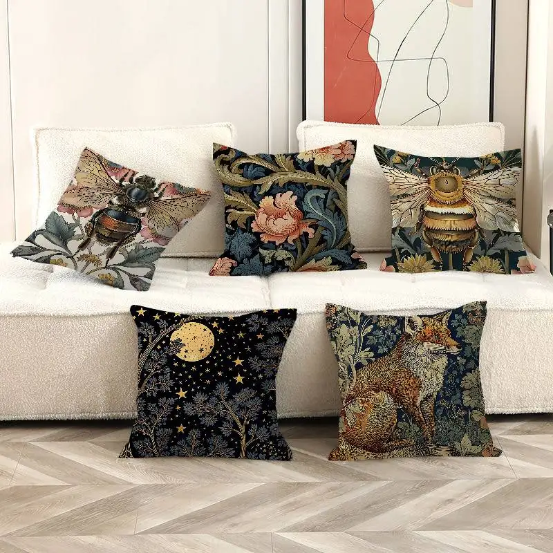 Neutral William Morris Personalized Personalized Pillow Cover Kids Bedroom Wild Party Decor Pillowcase kid Birthday shower Gift