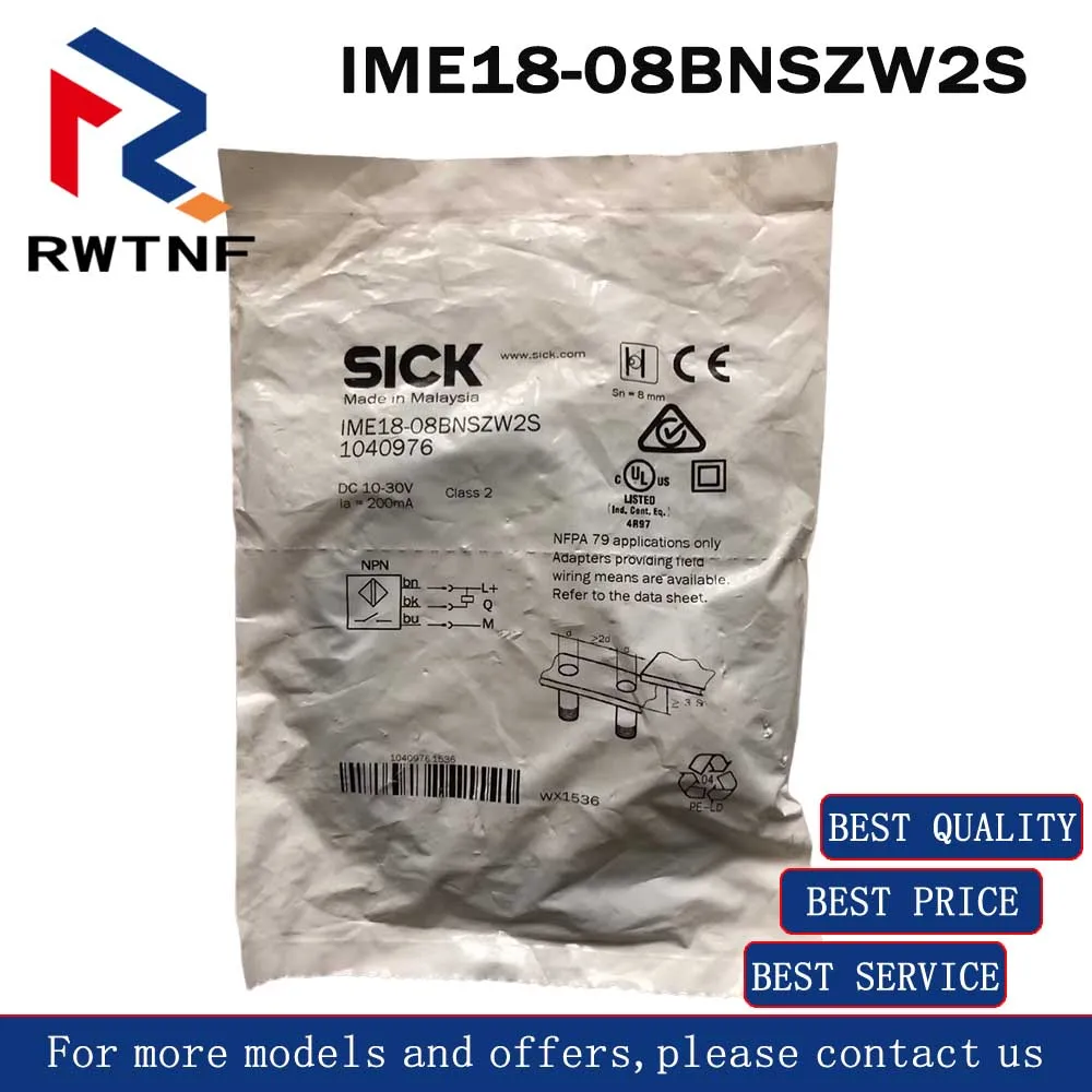 Brand New Genuine IME18-08BNSZW2S SICK proximity switch sensor Position displacement inductive sensing ,warehouse stock