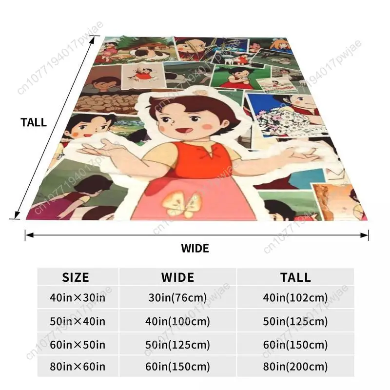 هايدي فتاة جبال الألب بطانية الفانيلا الصيف المحمولة فائقة النعومة رمي بطانية للمنزل السفر لحاف البطانيات المخصصة #5