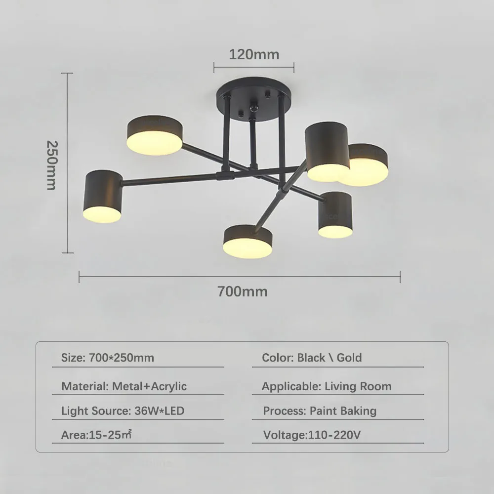 LED Ceiling Lamp Simple Creative Living Room Modern Ceiling Light Chandelier Restaurant Hall Bedroom Home Decoration Lighting